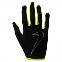 перчатки для бега nike women's rally run gloves black/volt