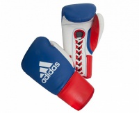 перчатки боксерские adidas professional russian edition сине-красно-белые adibc16