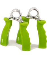 эспандер кистевой пружинный es-301, пара, жесткая ручка, зеленый