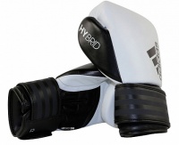 перчатки боксерские adidas hybrid 200 бело-черные adih200