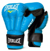перчатки для рукопашного боя everlast hsif leather 8 унций, синие