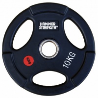 диск олимпийский обрезиненный с 3-мя хватами d51мм hammer wp074b 10кг черный