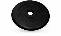 диск обрезиненный d51мм mb barbell mb-pltb51 15кг черный