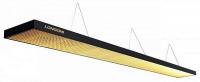 лампа плоская светодиодная norditalia longoni compact (черная, золотистый отражатель, 320х31х6см) 75