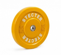 диск тренировочный stecter d=50 мм 15 кг (желтый) 2193